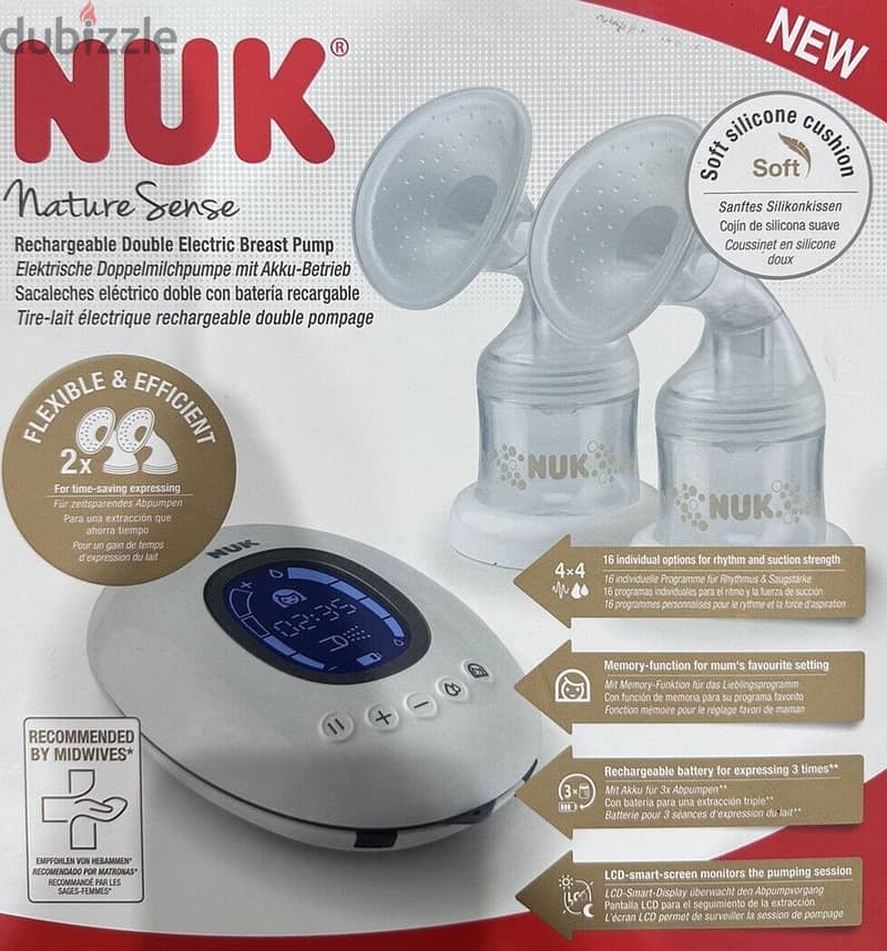 Nuk nature sense electric double breast pump 0