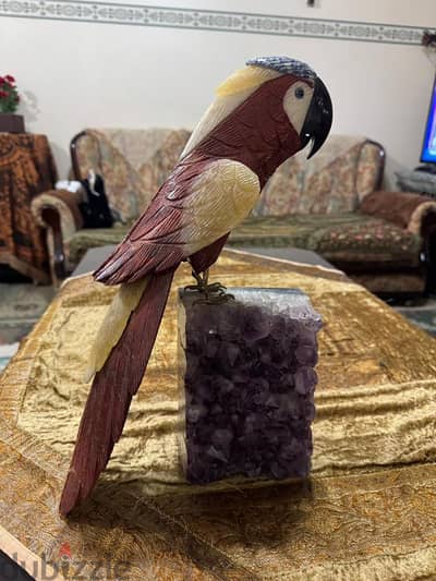 natural stone parrot decoration