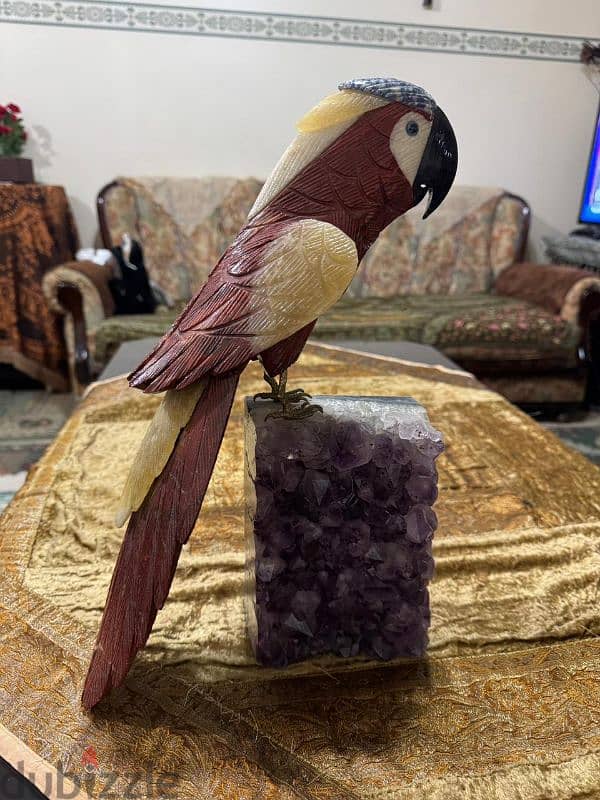 natural stone parrot decoration 0