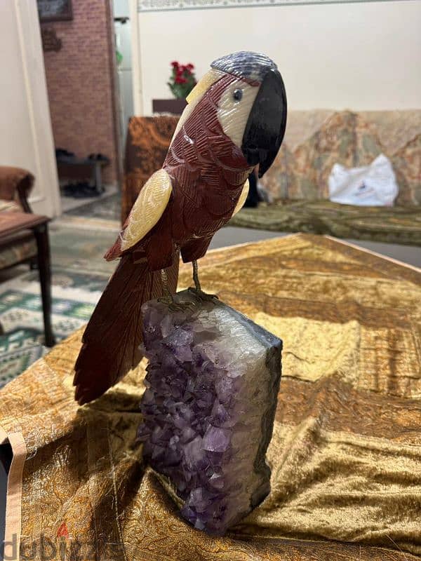 natural stone parrot decoration 1