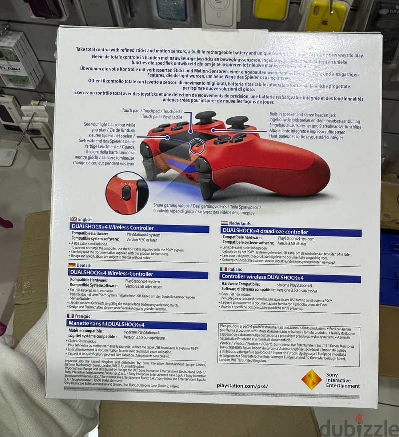 DualShock ps4 magma red original & new offer 1