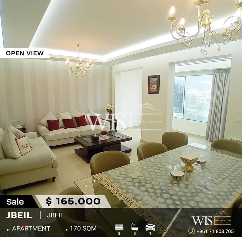 170 SQM Apartment for SALE in Jbeil! 0