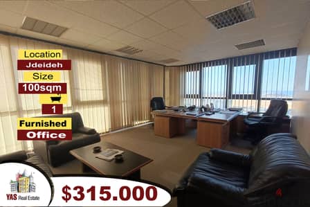 Jdeideh 100m2 | Furnished Office | High Floor | Prime Location | AA