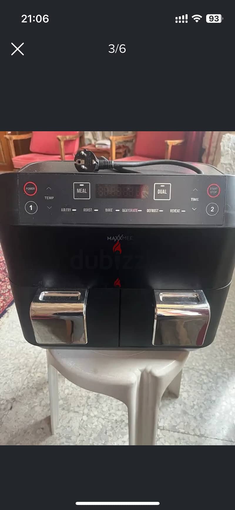 Dual chamber hot air fryer 8