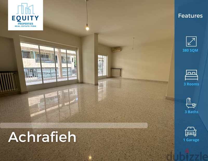 280 SQM Apartment For Rent In Achrafieh شقة للإيجار #JZ73824 0