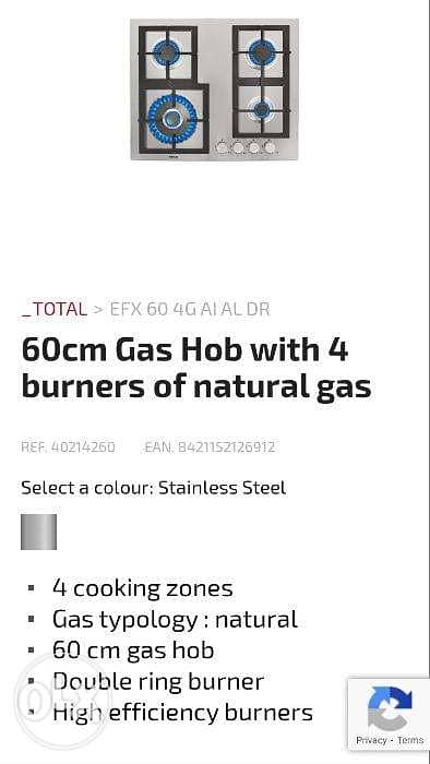 Teka gas hob 60 cm 4G stainless steel 0