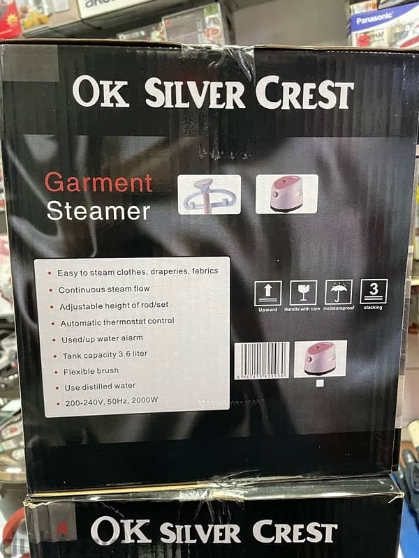 Garment steamer silver crest available 1800W and 2000W 2