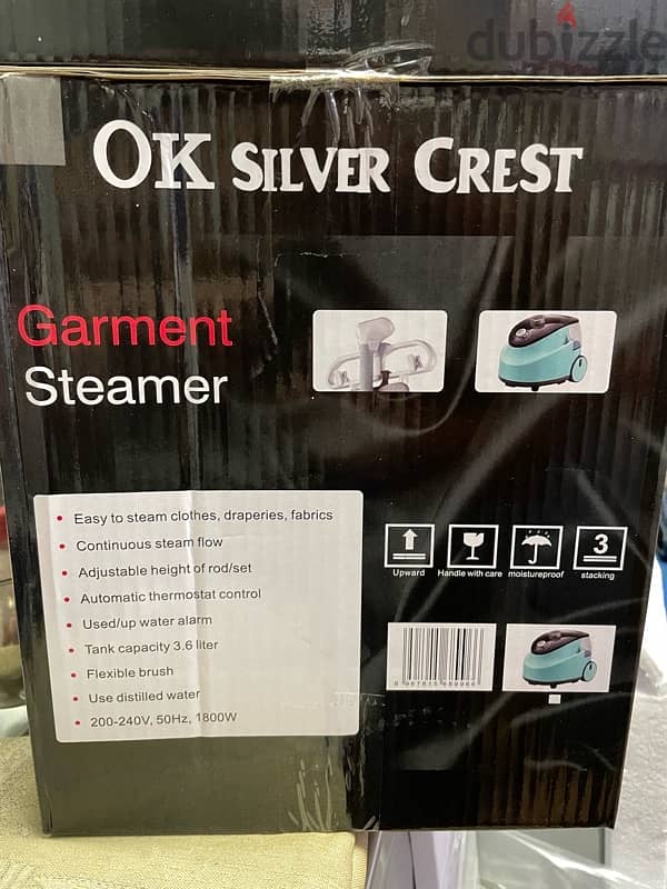 Garment steamer silver crest available 1800W and 2000W 3