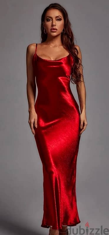 Red maxi dress