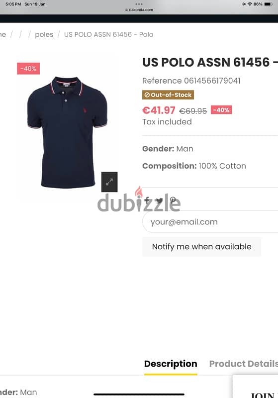 us polo size small 4