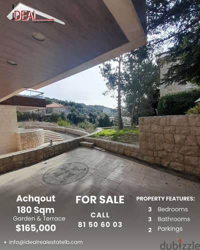 180 SQM Apartment with Garden & Terrace in Achqout for sale REF#CC2077