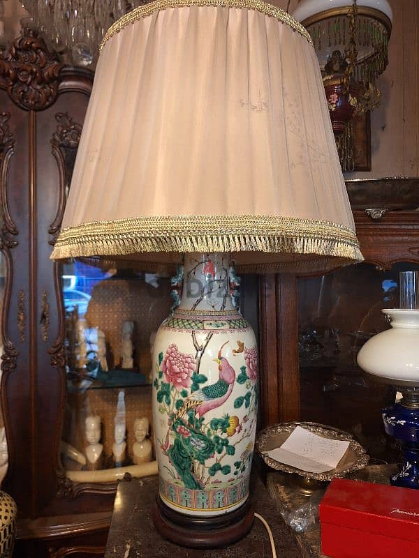 lampadaire porcelain Chinese hand made 18 em siecle century 5