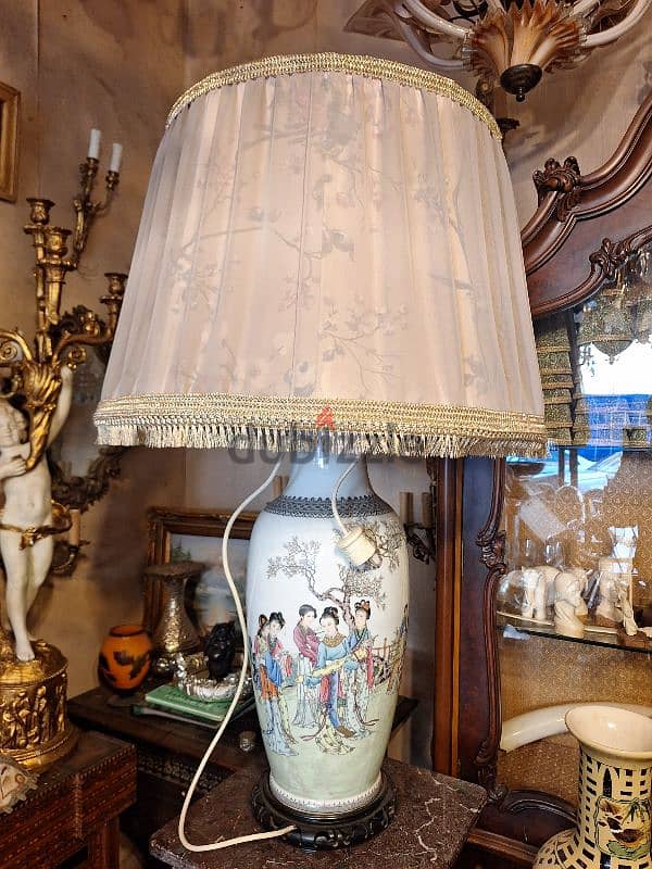 lampadaire porcelain Chinese hand made 18 em siecle century 6