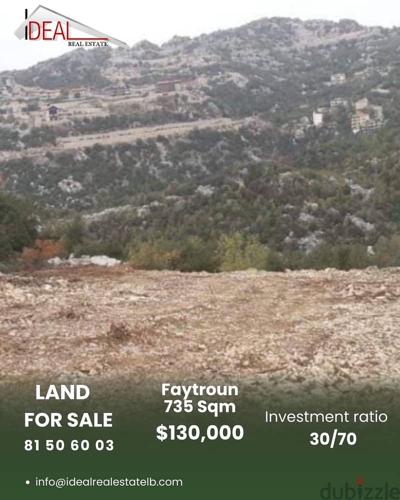 735sqm land for sale in Faytroun REF#CC2083 0