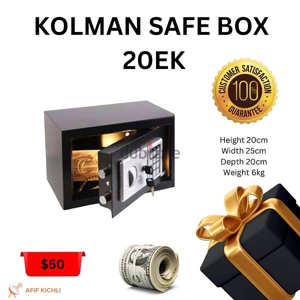 Kolman Safe Box all Sizes خزنة حديدية جميع القياسات 14