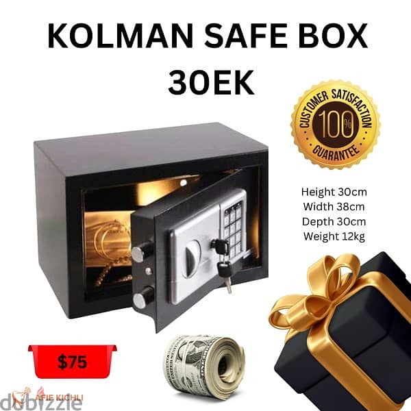 Kolman Safe Box all Sizes خزنة حديد جميع القياسات 9