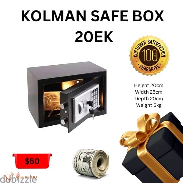 Kolman Safe Box all Sizes خزنة حديد جميع القياسات 10