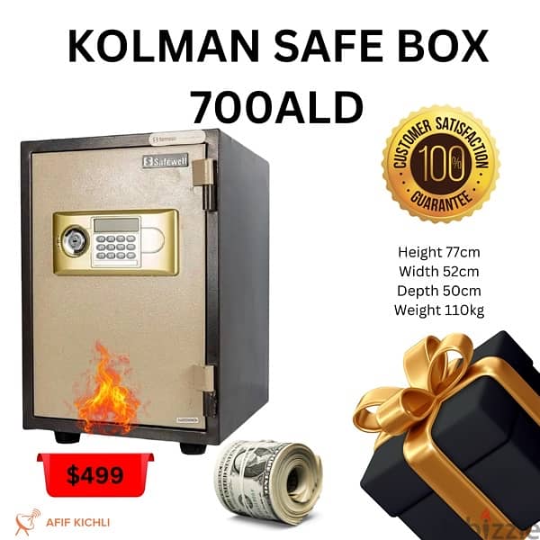 Kolman Safe Box all Sizes خزنة حديد جميع القياسات 14