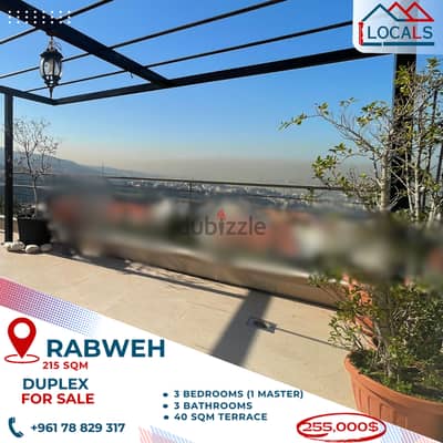 215 SQM Duplex For Sale in Rabweh