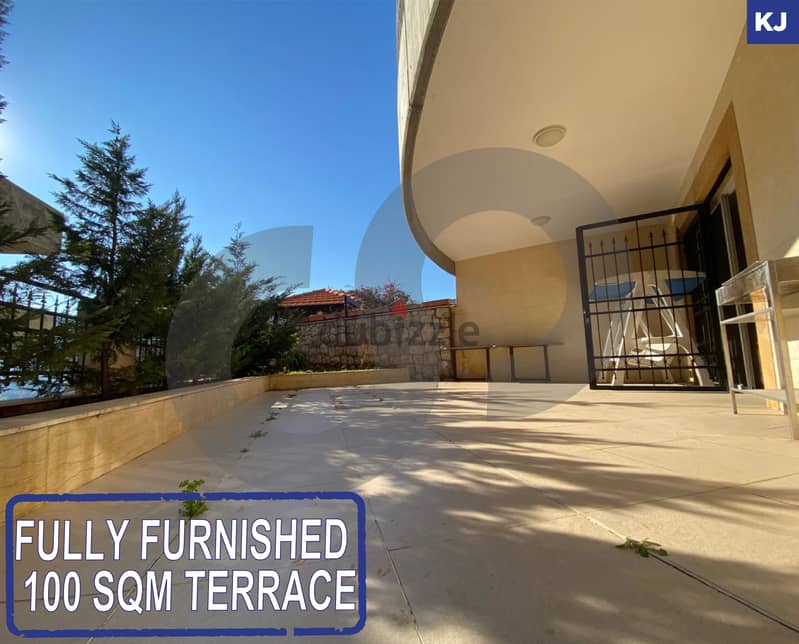 100 SQM TERRACE / FULLY FURNISHED IN BALLOUNEH - REF#KJ01474 ! 0