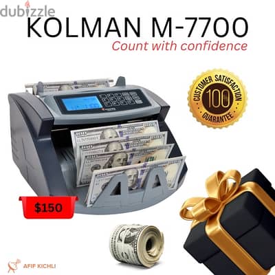 Kolman Money Counters USD EURO LBP مكنة عد نقود مع كشف المزور