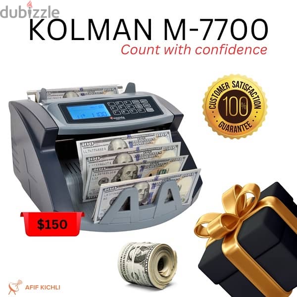 Kolman Money Counters USD EURO LBP مكنة عد نقود مع كشف المزور 0