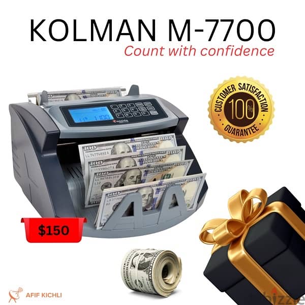 Kolman Money Counters USD EURO LBP مكنة عد نقود مع كشف المزور 4