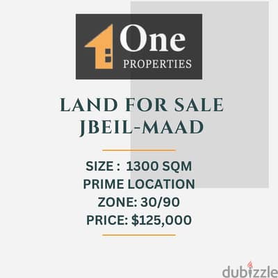 LAND FOR SALE IN JBEIL-MAAD