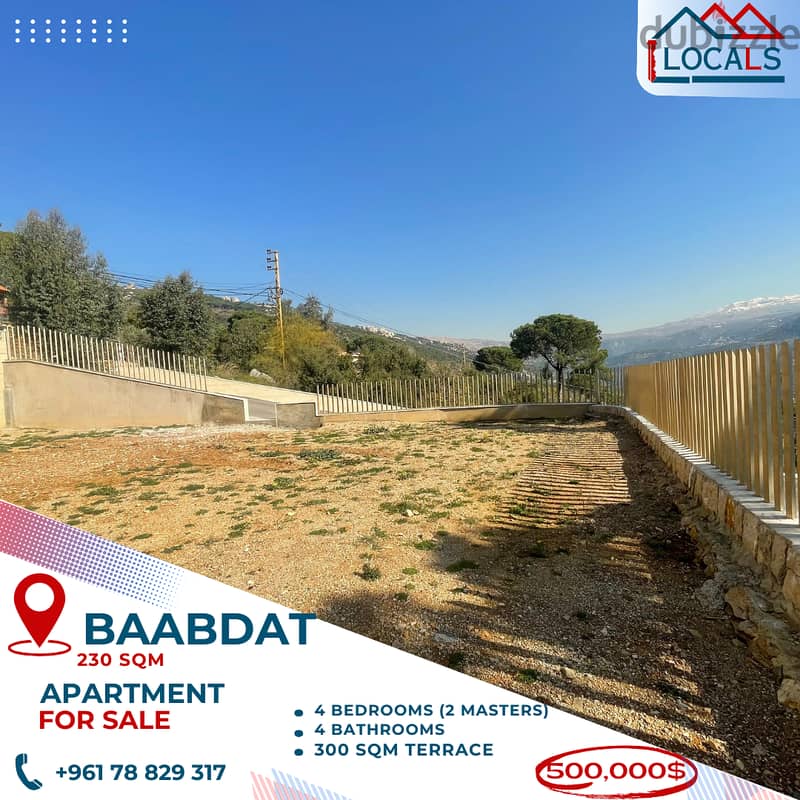 230 SQM Apartment For Sale in Baabdat 0