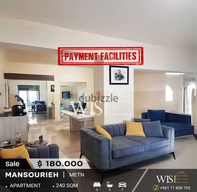 240 SQM Apartment for SALE in Mansouriyeh !