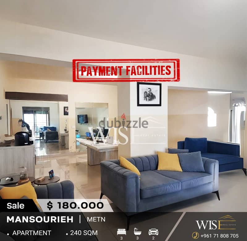 240 SQM Apartment for SALE in Mansouriyeh ! 0