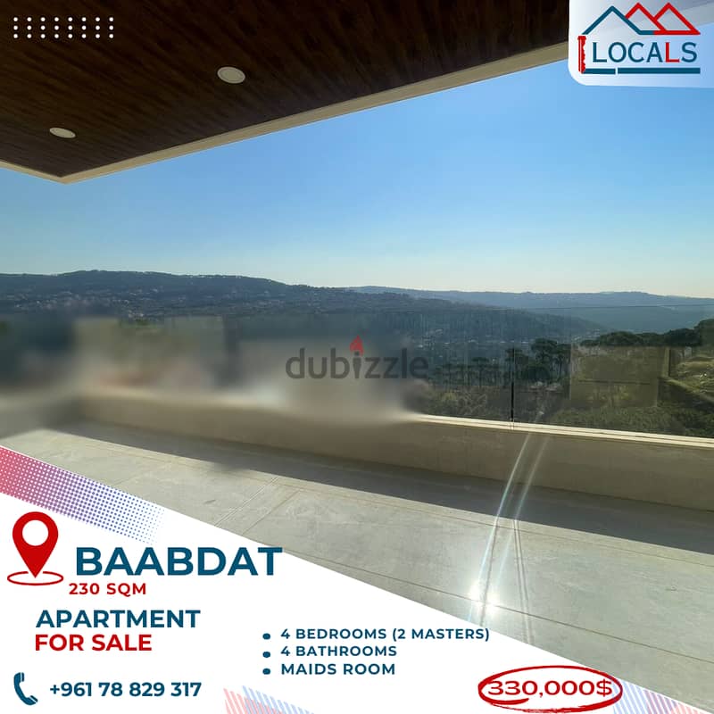 230 SQM Apartment For Sale in Baabdat 0