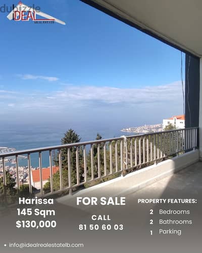 145 SQM Apartment in Harissa Fully furnished for sale REF#CC2071