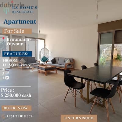 apartment for sale broumana - ouyoun شقة للبيع في برمانا - عيون