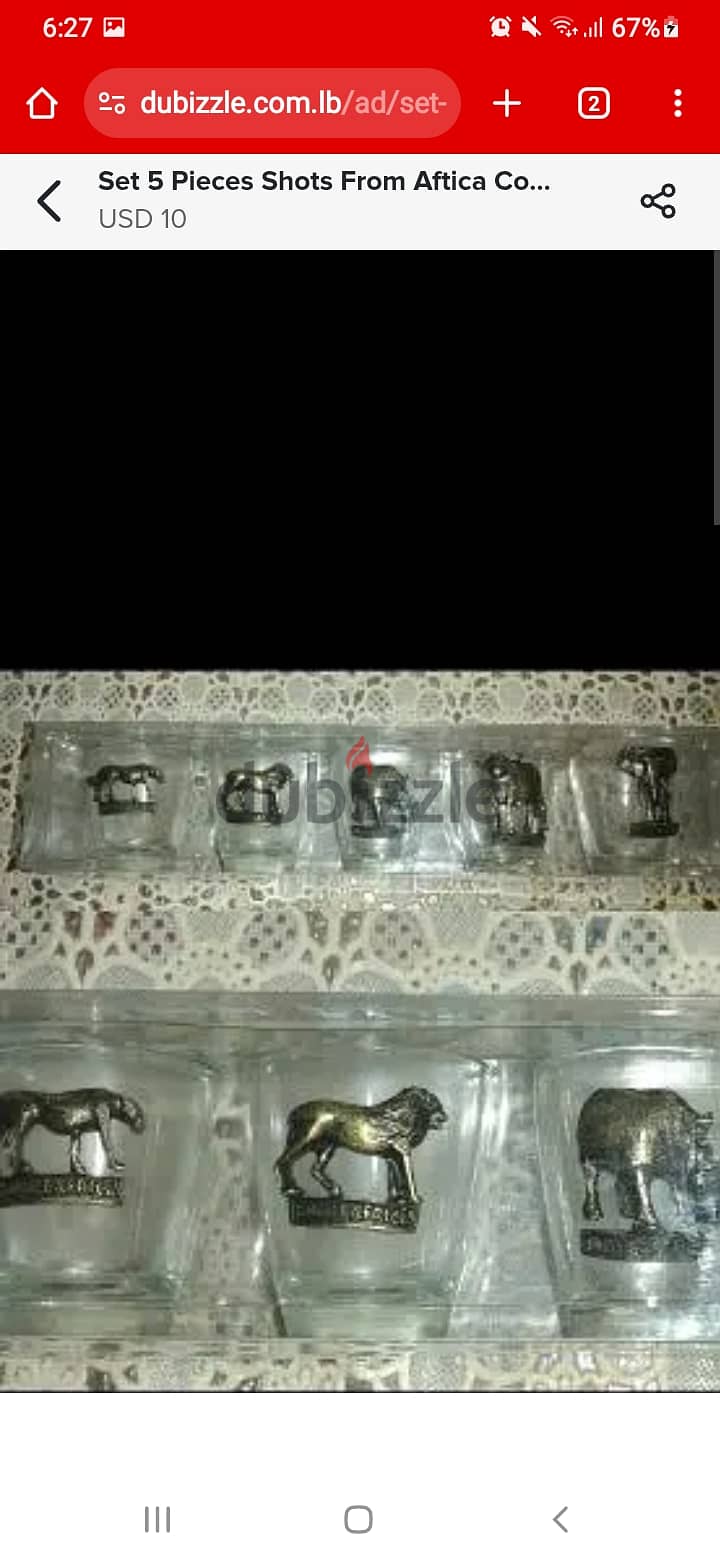 Box of shot glasses 5pcs 7