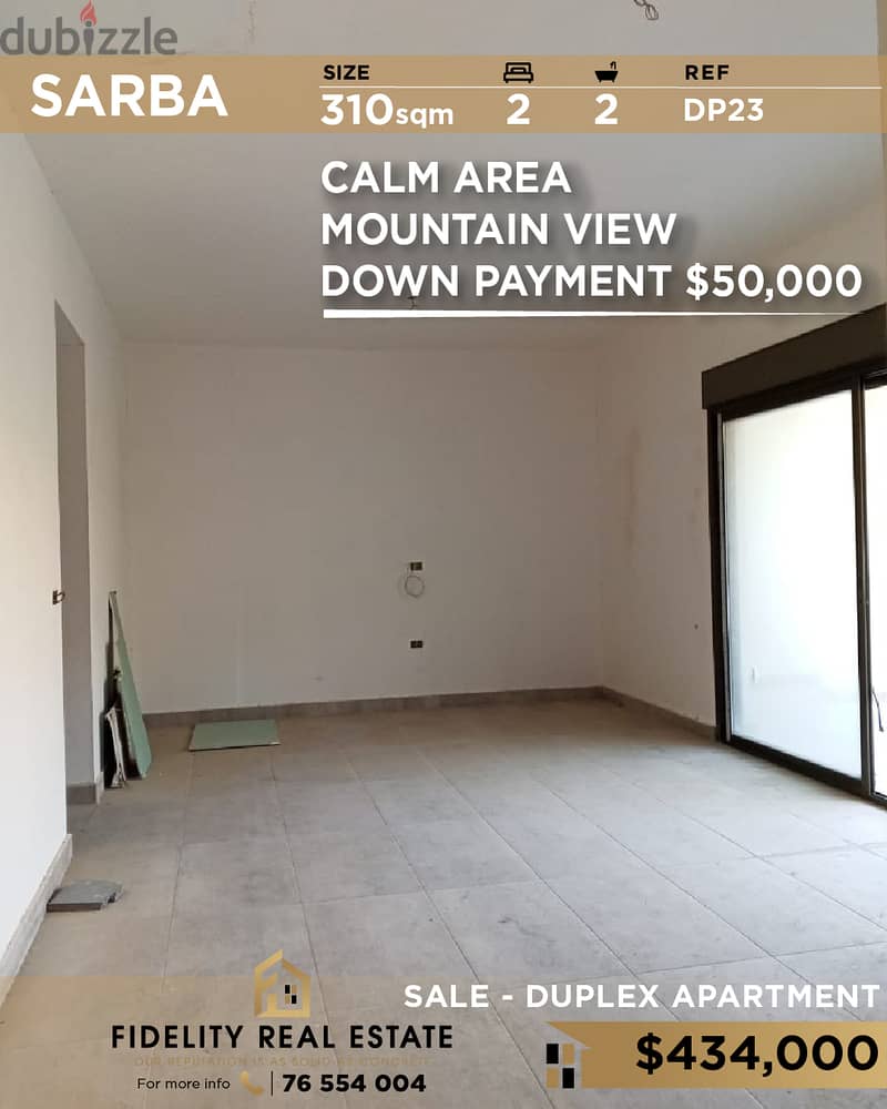 Duplex for sale in Sarba DP23 دوبلكس للبيع في صربا 0