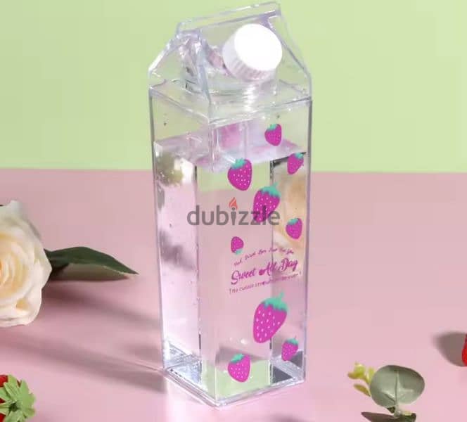 transparent Plexi milk bottle 1