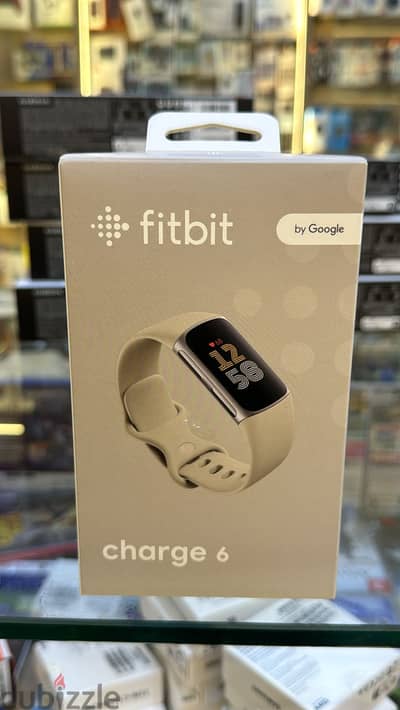 Fitbit Charge 6 silver case porcelain band