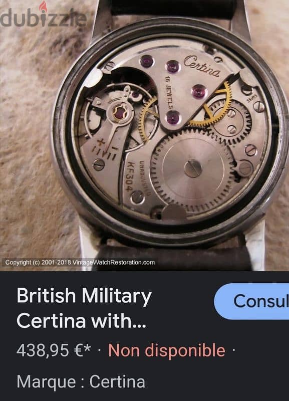 British Military Certina with Original  Dial  jumbo size Manual 36mm 5