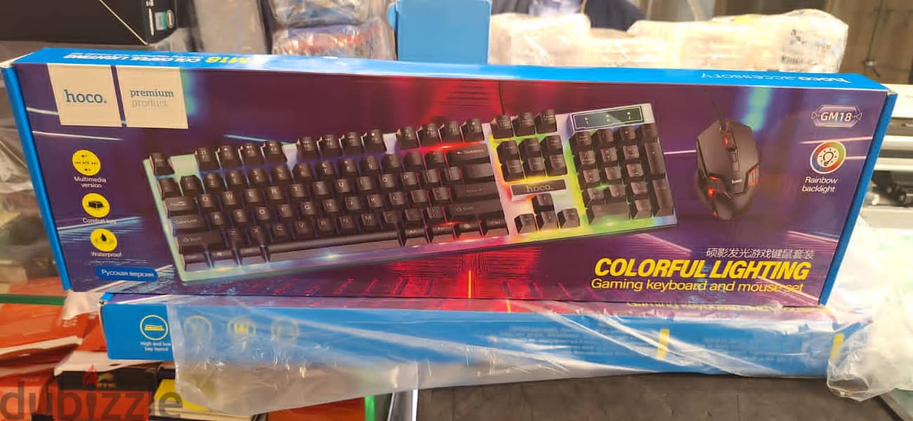 Hoco keyboard gm18 gaming keyboard and mouse set original & new offer 0