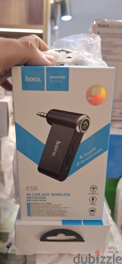 Hoco E58 in-car aux wireless receiver original & new offer