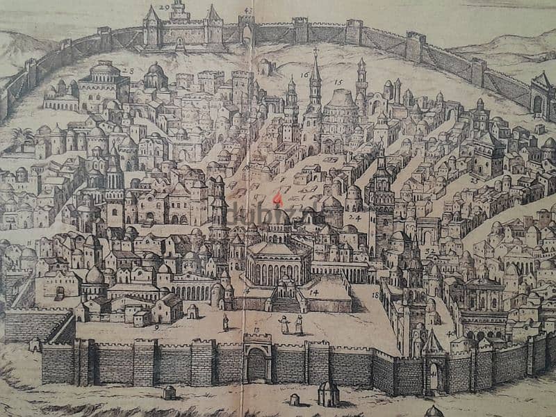 Jerusalem print Royal geographical society London 1