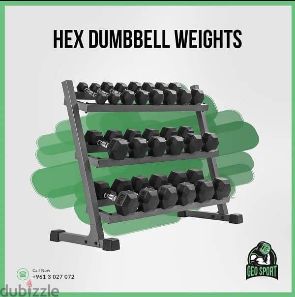 Hexagone Dumbbell Weights GEO sport معدات رياضية متنوعة 0