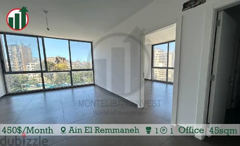 BRAND NEW OFFICE FOR RENT IN AIN EL REMMANEH!!