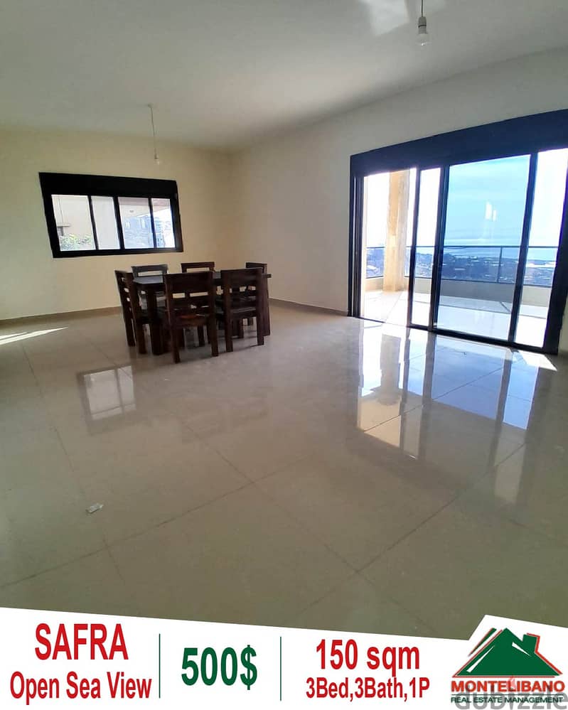 150 sqm apartment for rent in safra with an open sea view!! 0