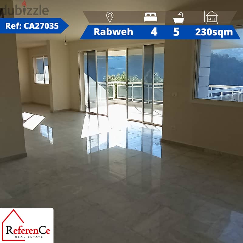 Apartment for rent in Rabweh شقة للايجار في الربوة 0