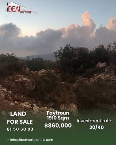 1910 sqm Land in Faytroun for sale REF#CC2053