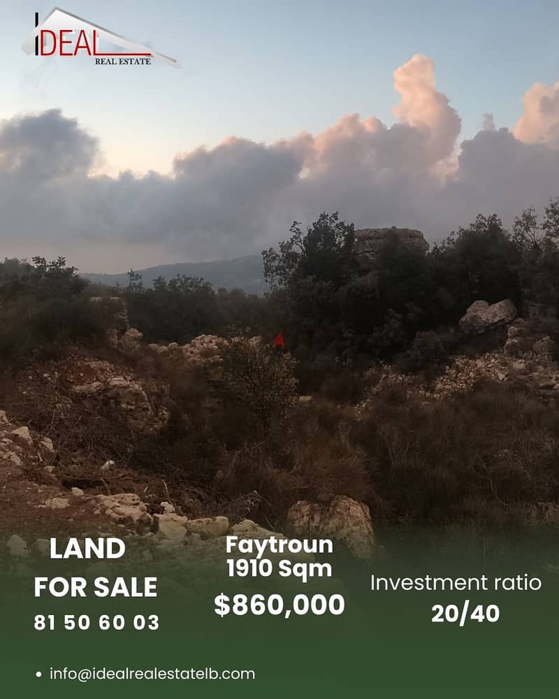 1910 sqm Land in Faytroun for sale REF#CC2053 0