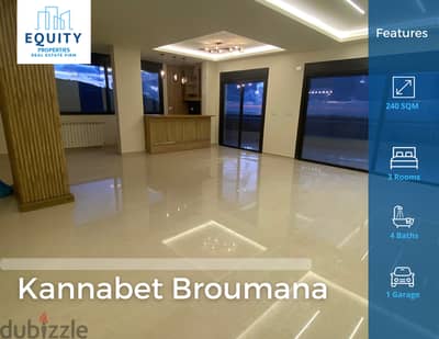 240 SQM Apartment For Sale In Kannabet Broumana شقة للبيع #FK141354