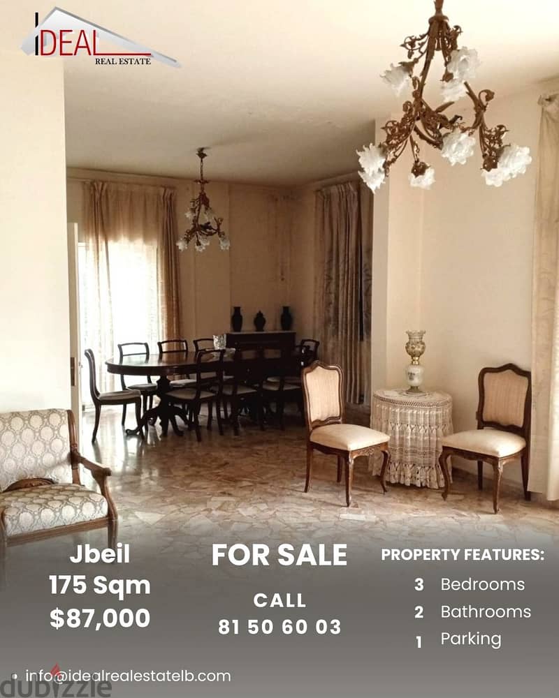 175 SQM Apartment  for sale in Jbeil REF#JH17200 0